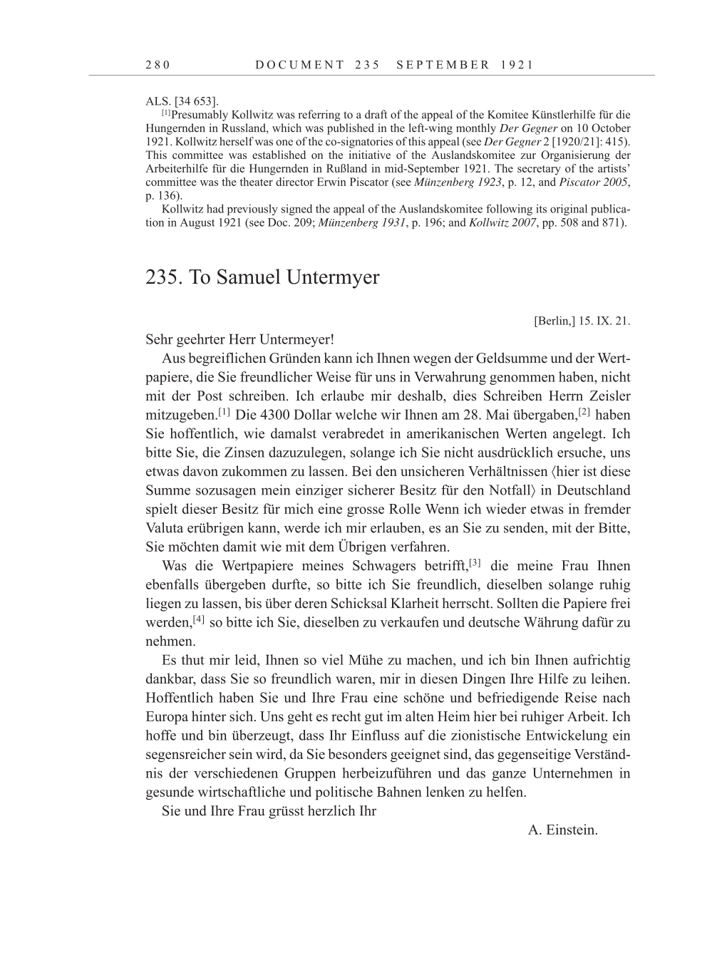 Volume 12: The Berlin Years: Correspondence January-December 1921 page 280