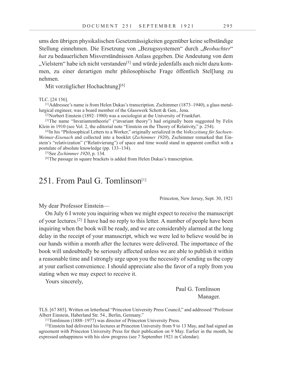 Volume 12: The Berlin Years: Correspondence January-December 1921 page 295