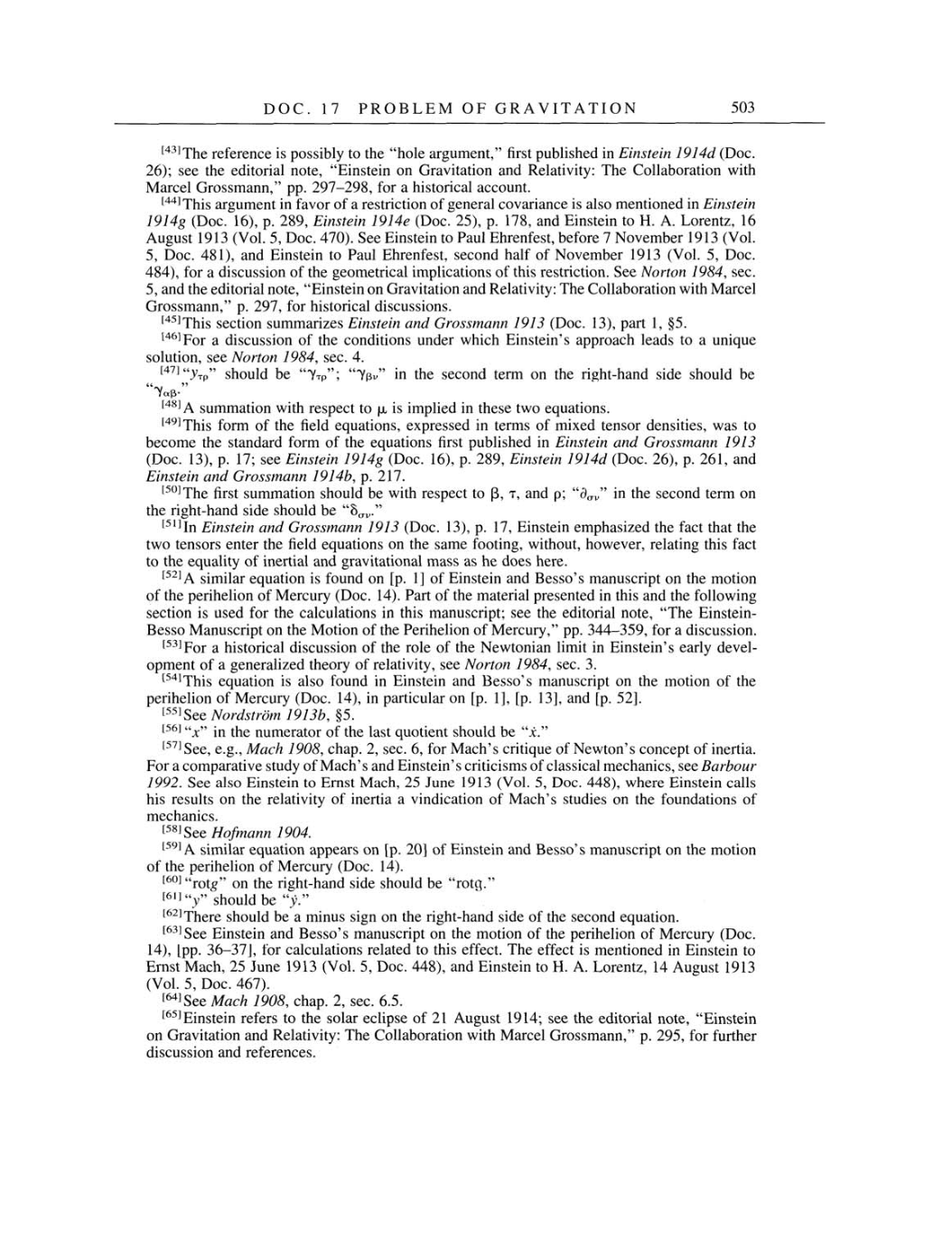 Volume 4: The Swiss Years: Writings 1912-1914 page 503