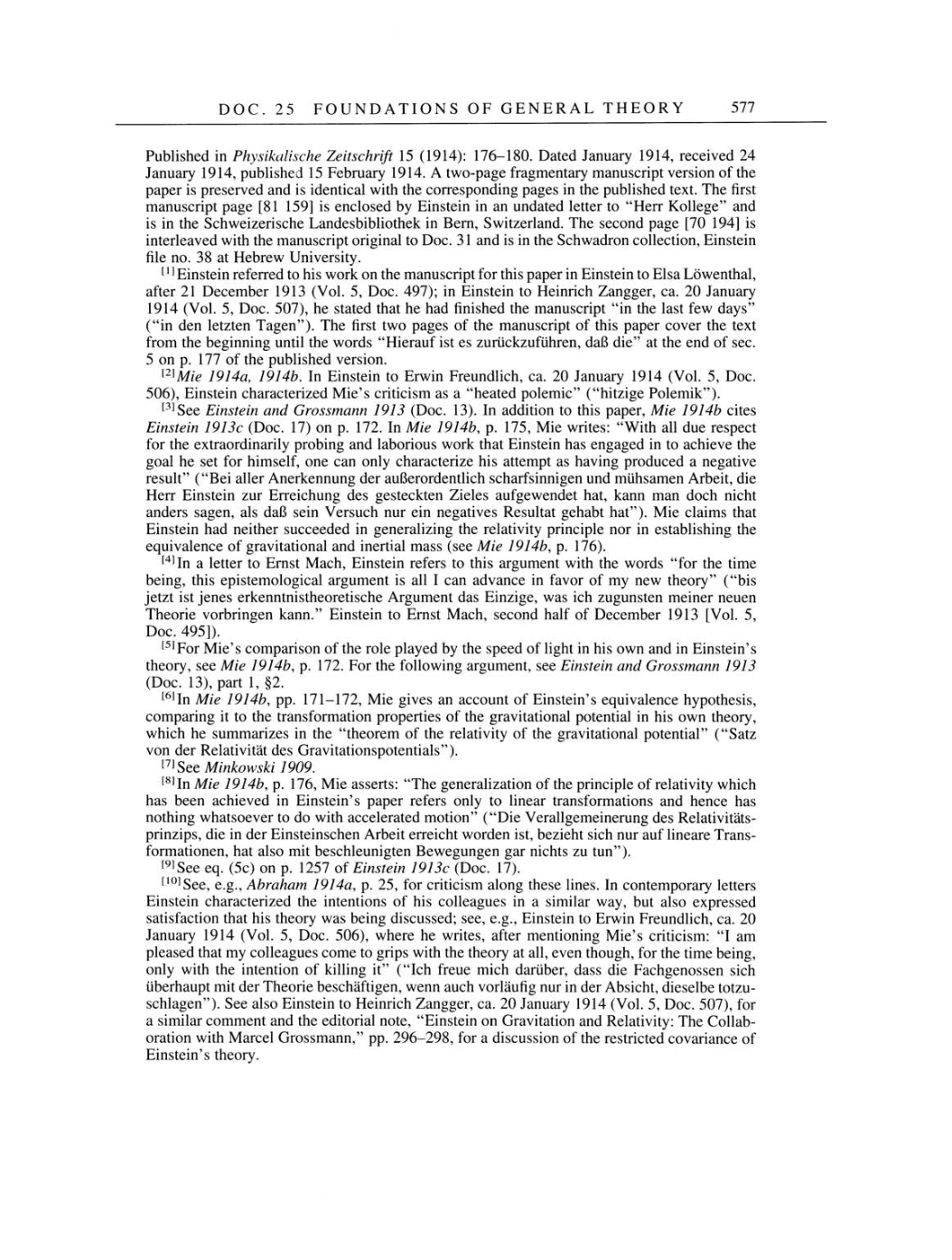 Volume 4: The Swiss Years: Writings 1912-1914 page 577