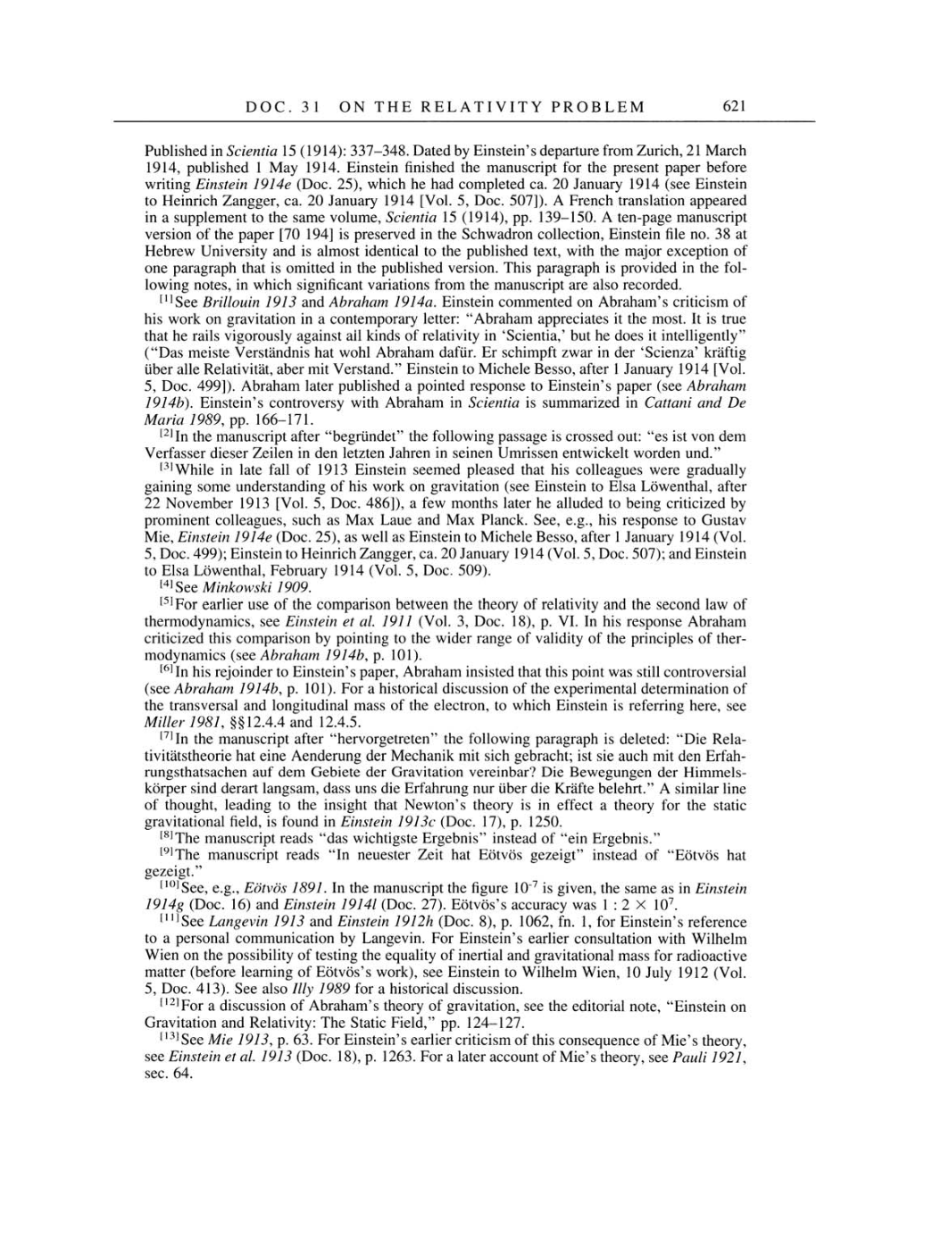 Volume 4: The Swiss Years: Writings 1912-1914 page 621