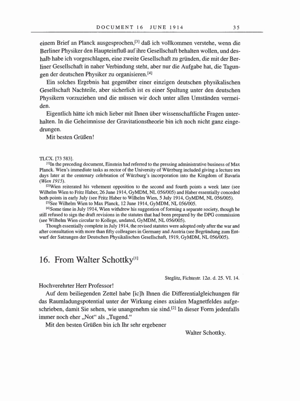 Volume 8, Part A: The Berlin Years: Correspondence 1914-1917 page 35