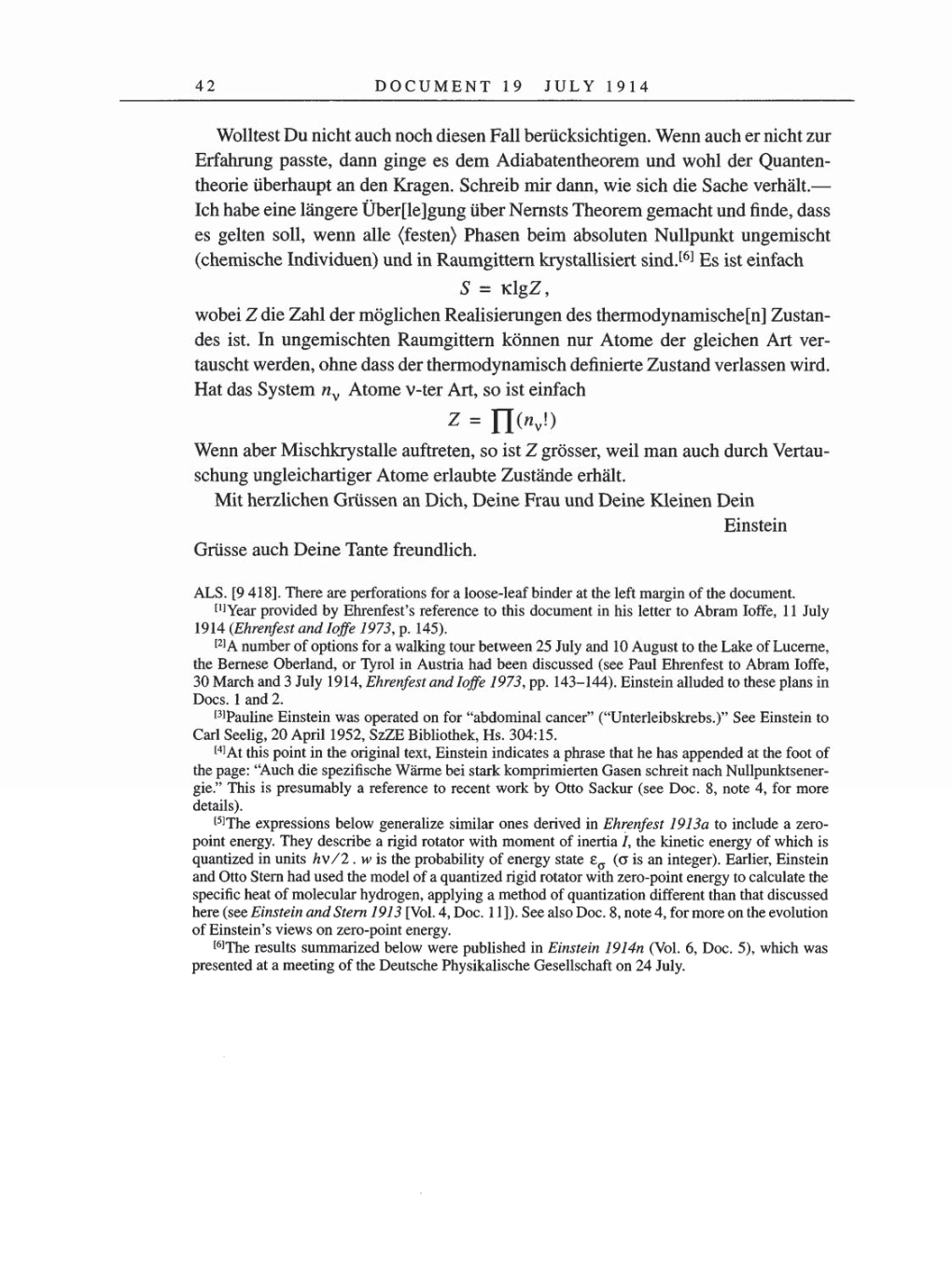 Volume 8, Part A: The Berlin Years: Correspondence 1914-1917 page 42