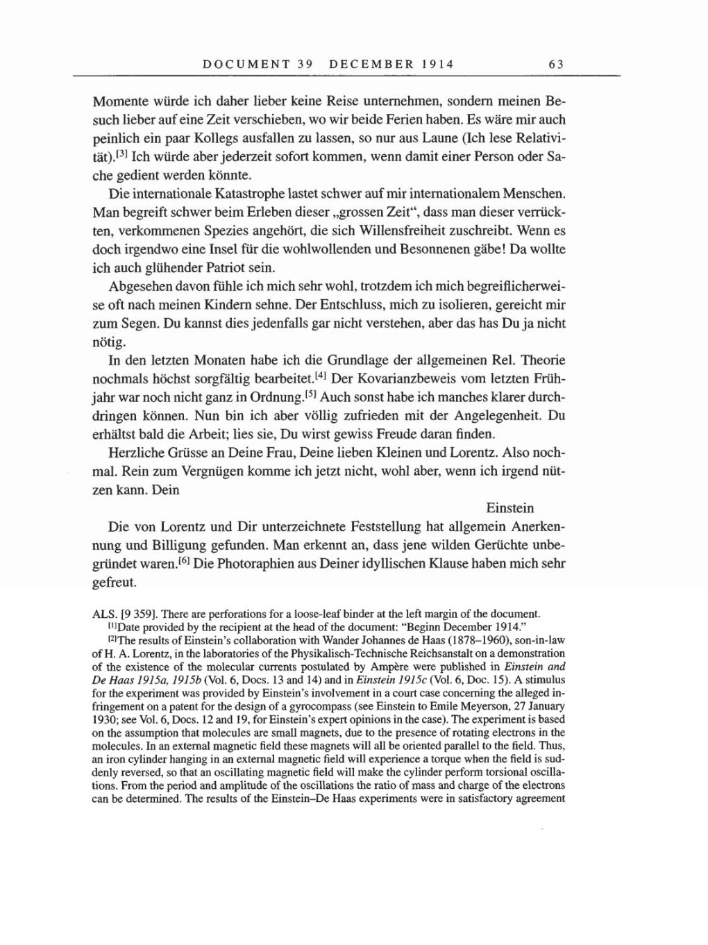 Volume 8, Part A: The Berlin Years: Correspondence 1914-1917 page 63