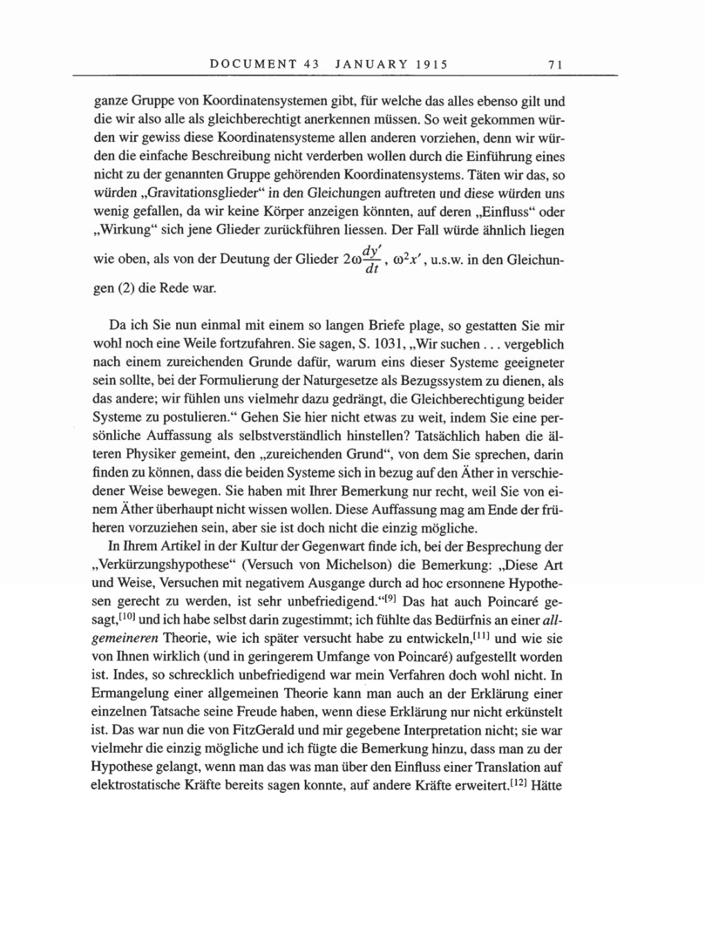 Volume 8, Part A: The Berlin Years: Correspondence 1914-1917 page 71