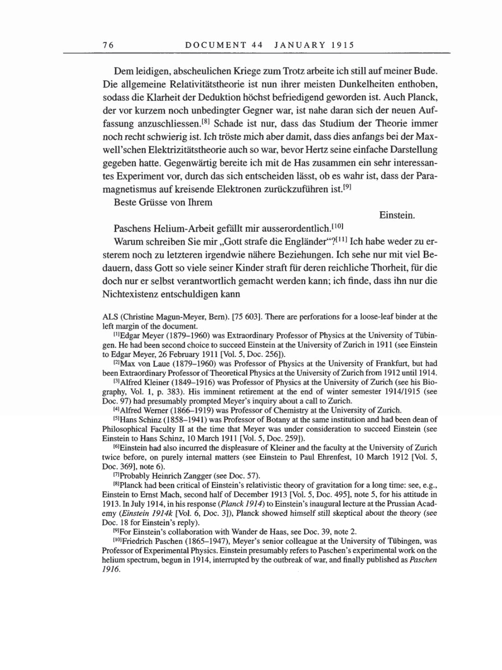 Volume 8, Part A: The Berlin Years: Correspondence 1914-1917 page 76