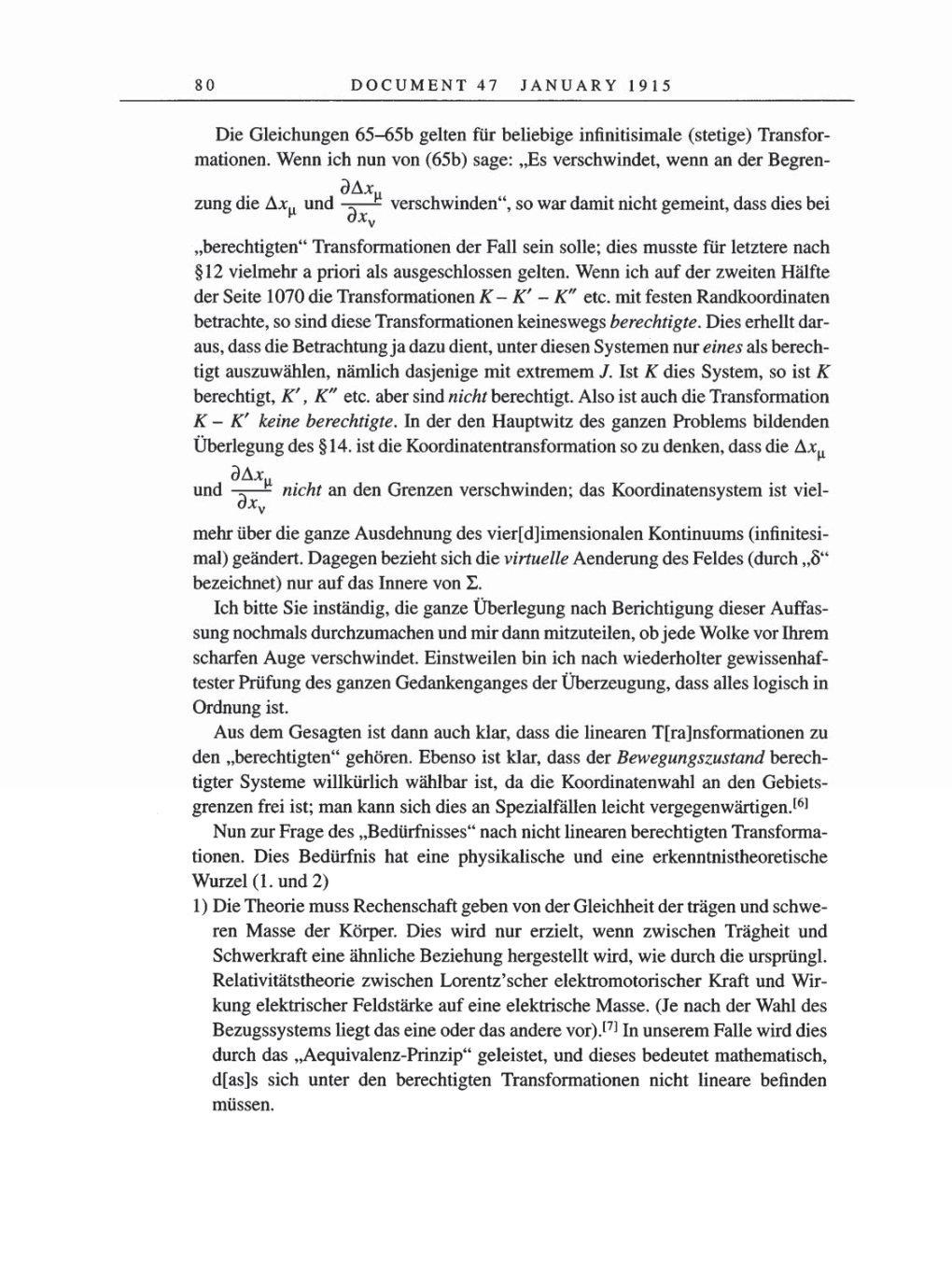 Volume 8, Part A: The Berlin Years: Correspondence 1914-1917 page 80