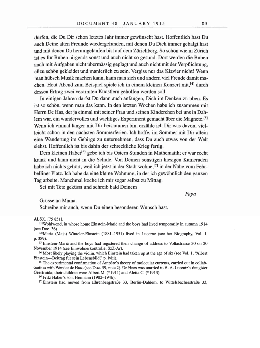 Volume 8, Part A: The Berlin Years: Correspondence 1914-1917 page 85