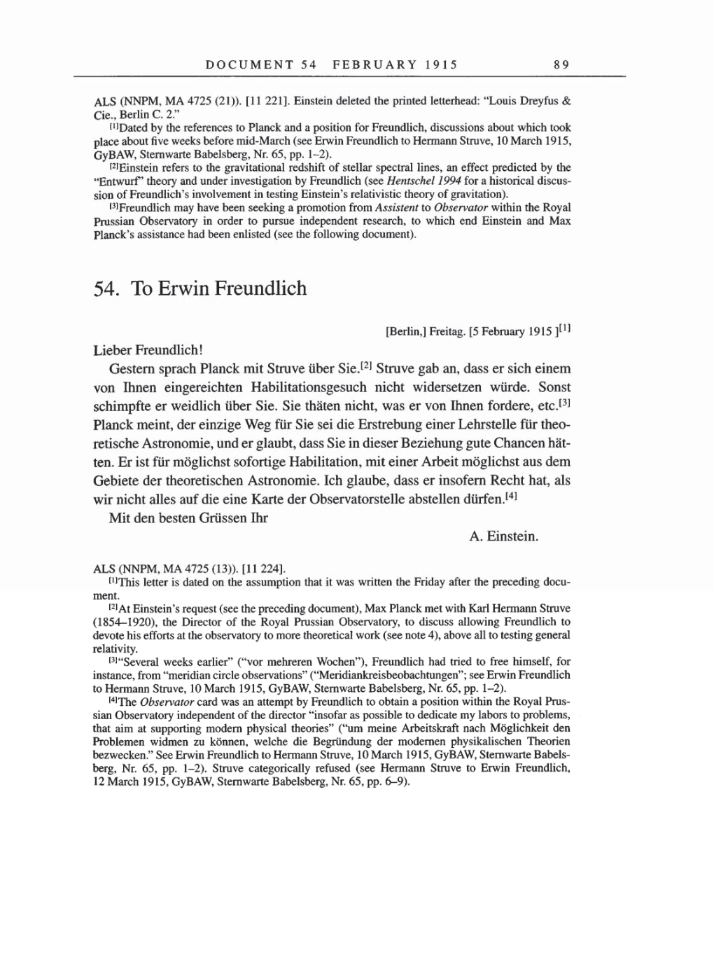 Volume 8, Part A: The Berlin Years: Correspondence 1914-1917 page 89