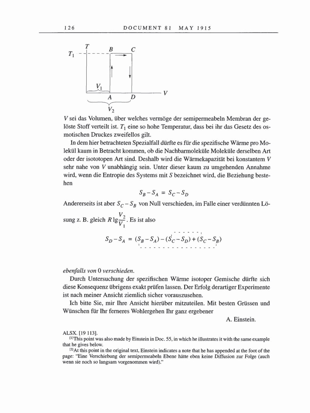 Volume 8, Part A: The Berlin Years: Correspondence 1914-1917 page 126