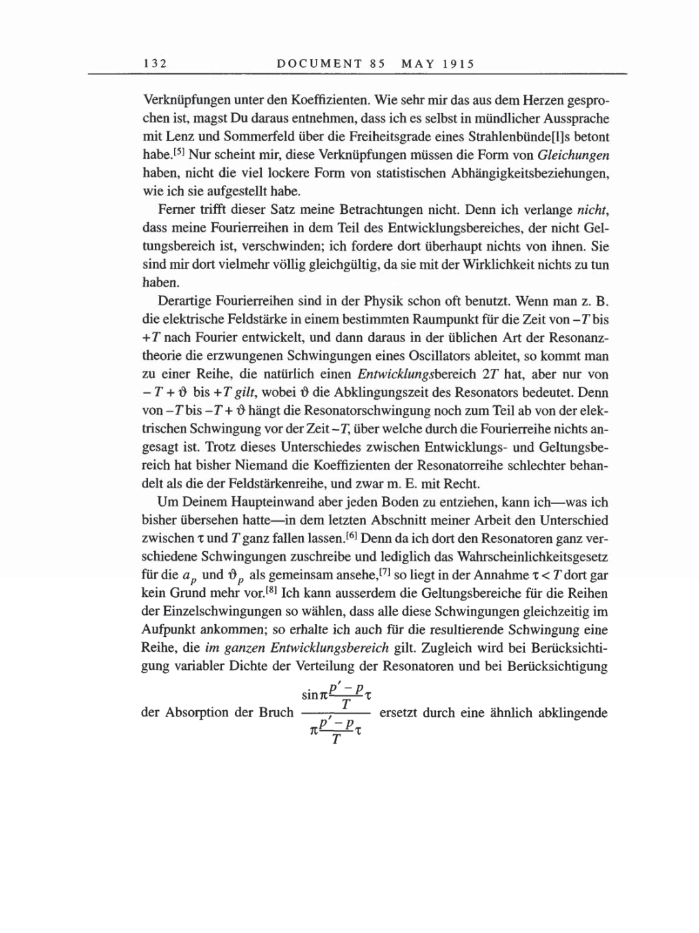 Volume 8, Part A: The Berlin Years: Correspondence 1914-1917 page 132