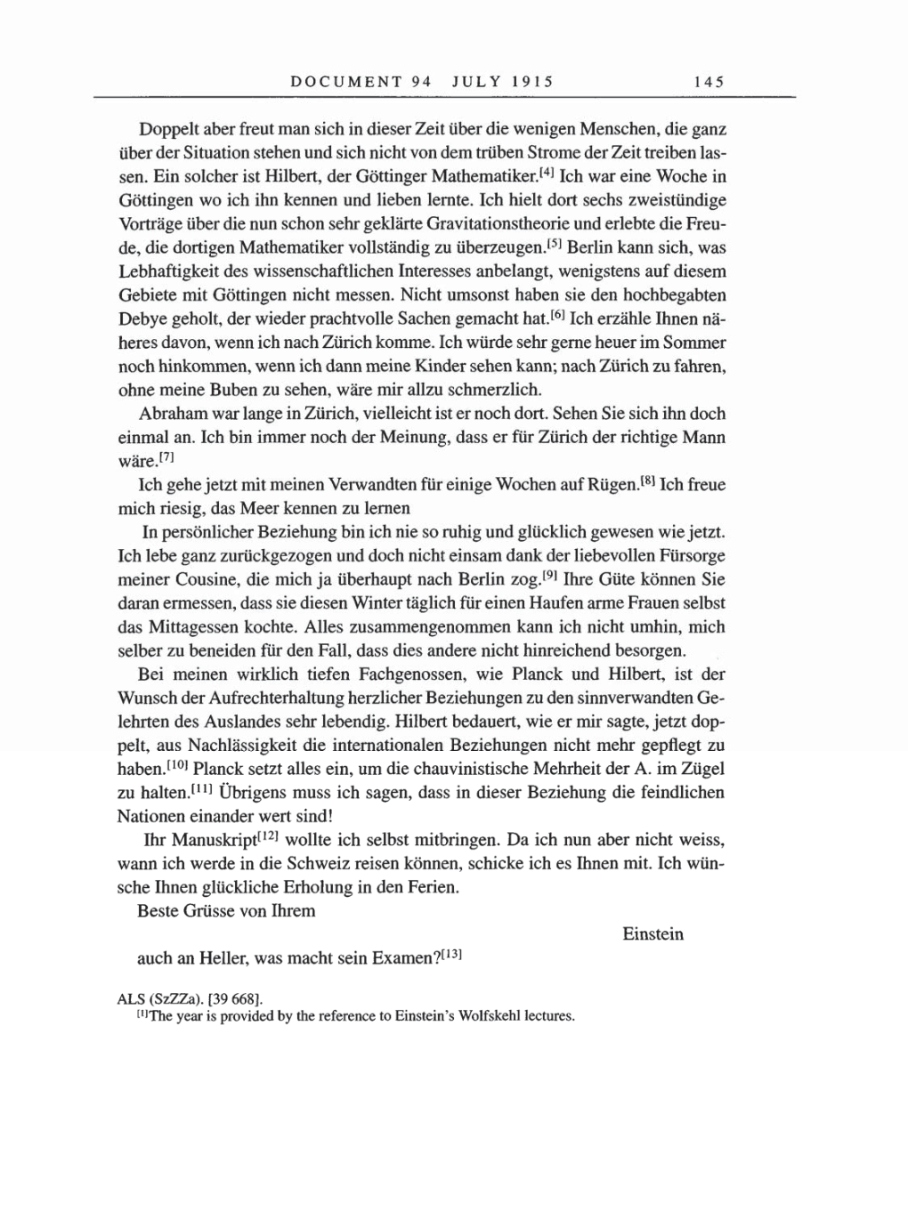 Volume 8, Part A: The Berlin Years: Correspondence 1914-1917 page 145