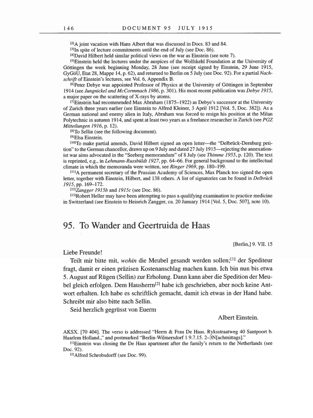 Volume 8, Part A: The Berlin Years: Correspondence 1914-1917 page 146