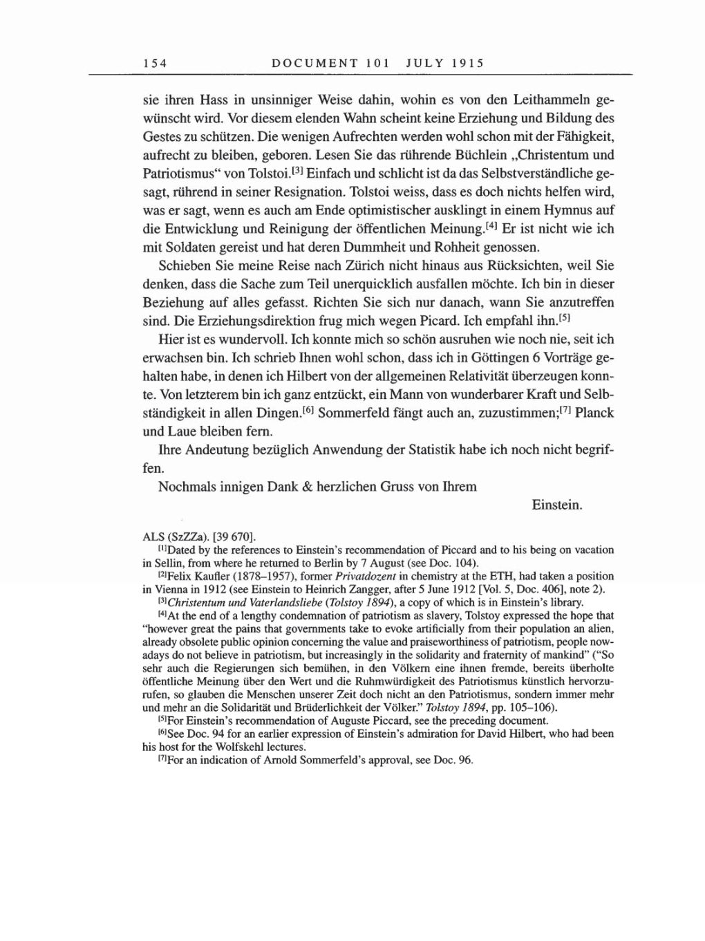 Volume 8, Part A: The Berlin Years: Correspondence 1914-1917 page 154