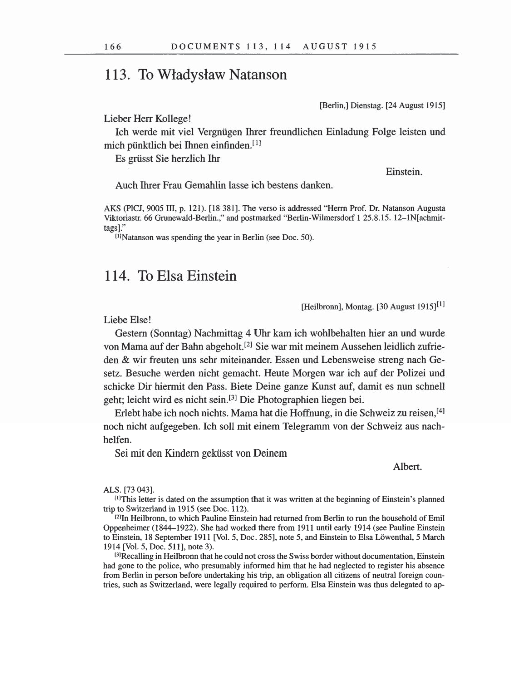 Volume 8, Part A: The Berlin Years: Correspondence 1914-1917 page 166