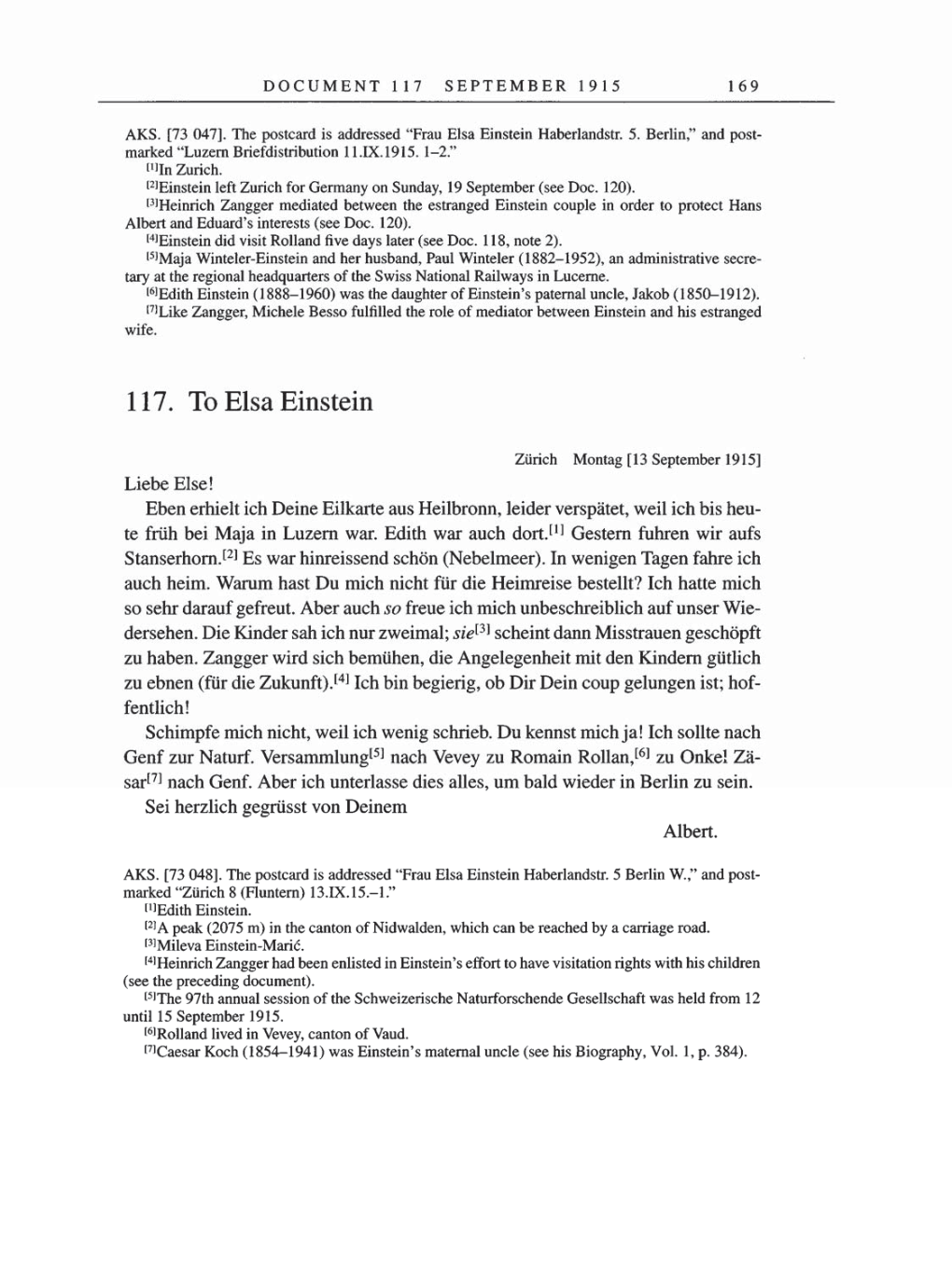 Volume 8, Part A: The Berlin Years: Correspondence 1914-1917 page 169