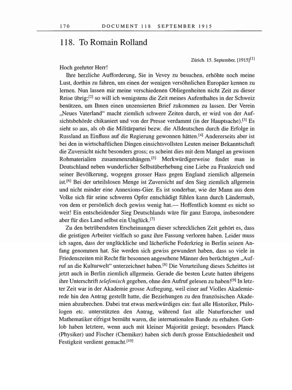 Volume 8, Part A: The Berlin Years: Correspondence 1914-1917 page 170