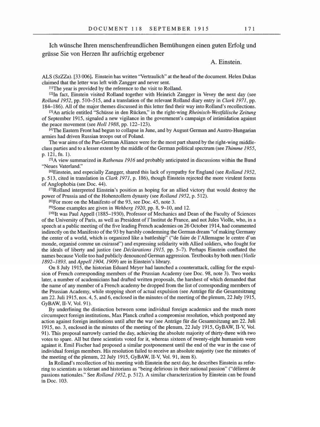 Volume 8, Part A: The Berlin Years: Correspondence 1914-1917 page 171