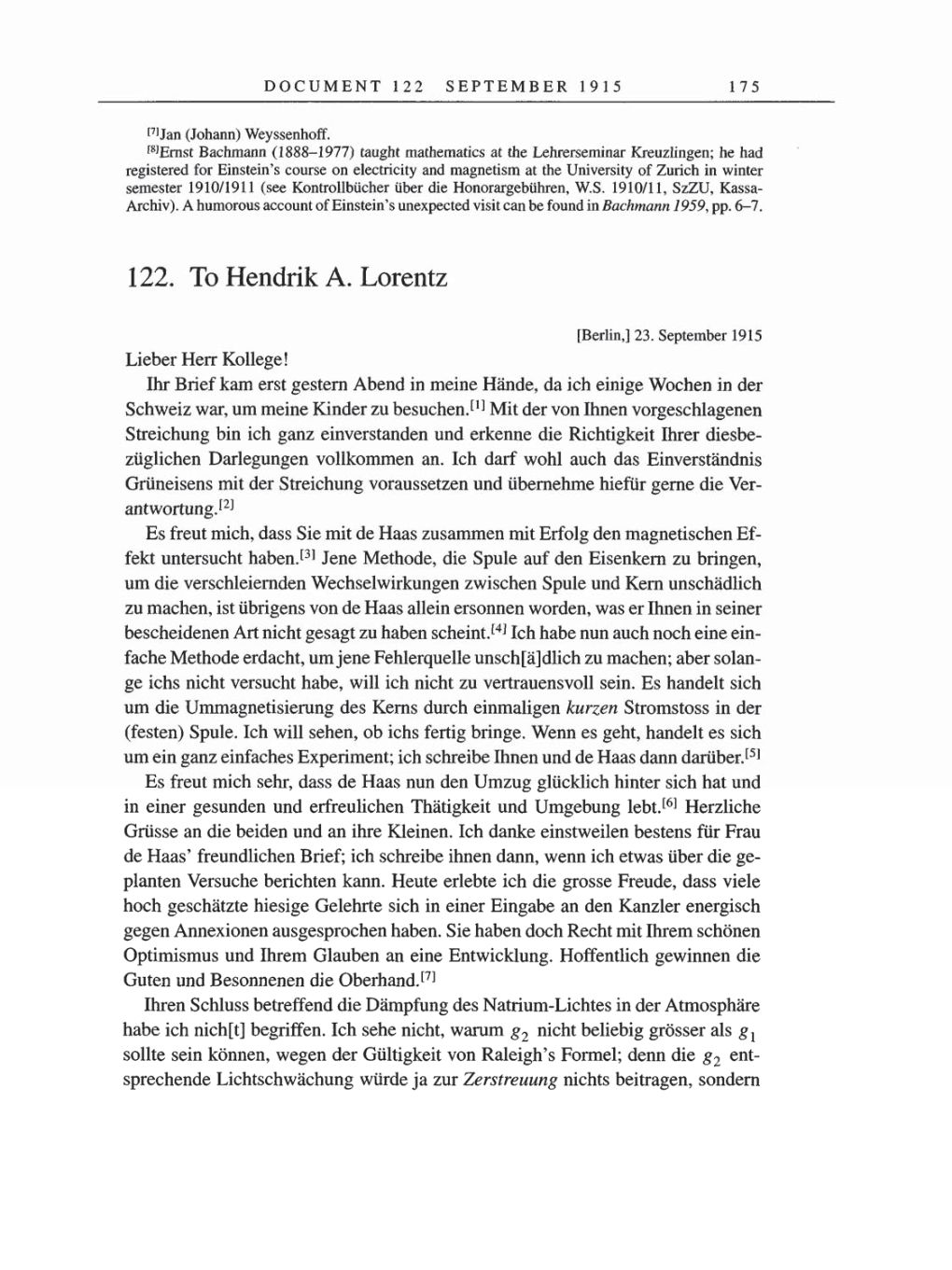 Volume 8, Part A: The Berlin Years: Correspondence 1914-1917 page 175