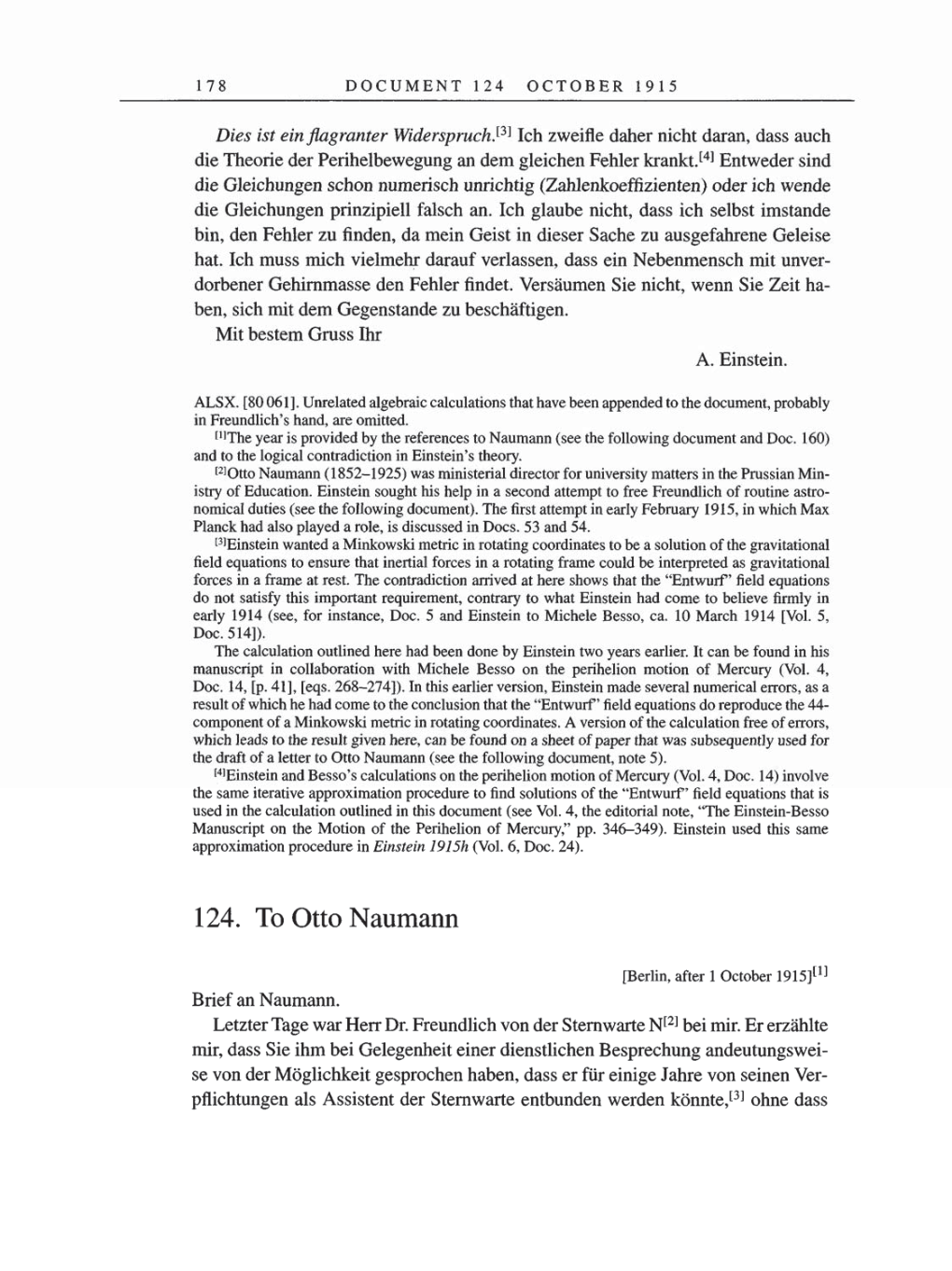 Volume 8, Part A: The Berlin Years: Correspondence 1914-1917 Page 178