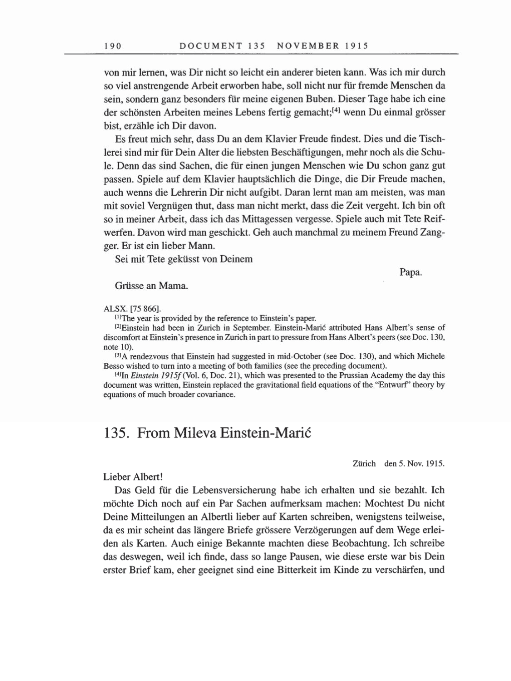 Volume 8, Part A: The Berlin Years: Correspondence 1914-1917 page 190