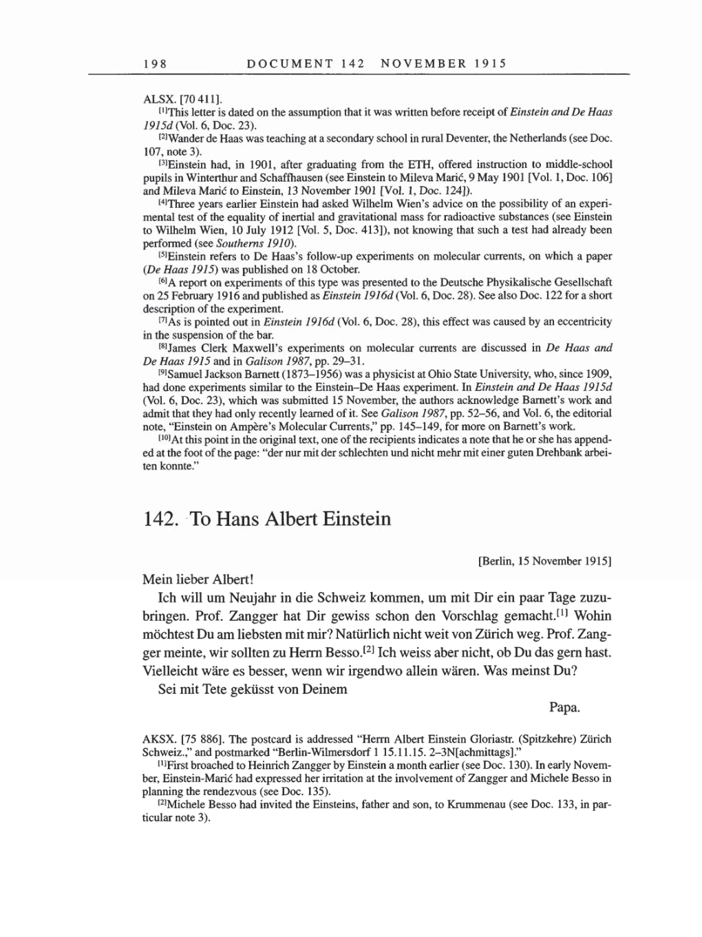 Volume 8, Part A: The Berlin Years: Correspondence 1914-1917 page 198