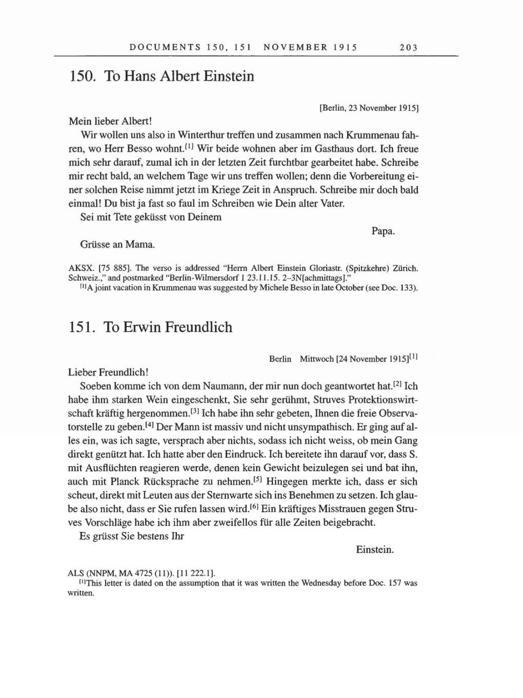 Volume 8, Part A: The Berlin Years: Correspondence 1914-1917 page 203