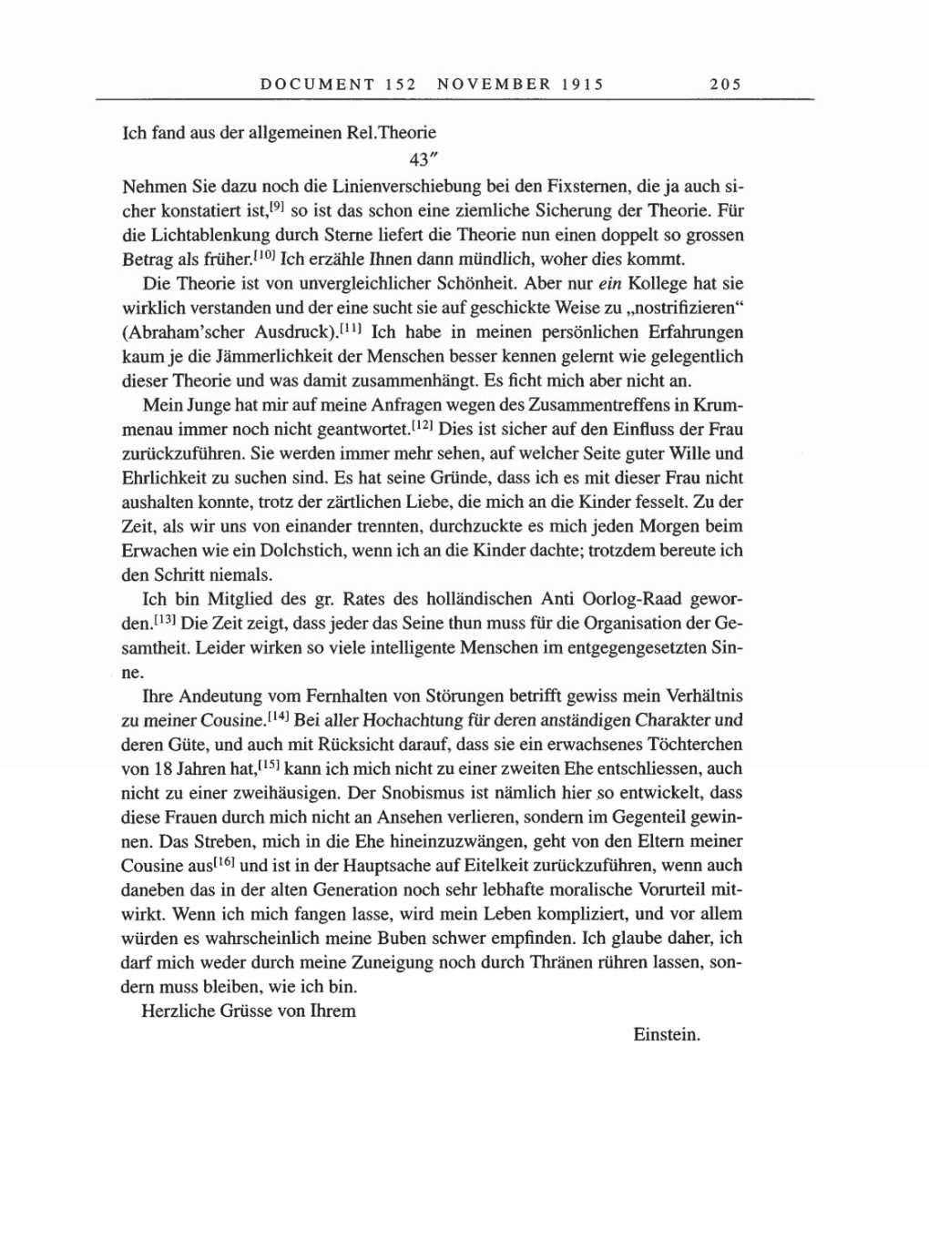 Volume 8, Part A: The Berlin Years: Correspondence 1914-1917 page 205