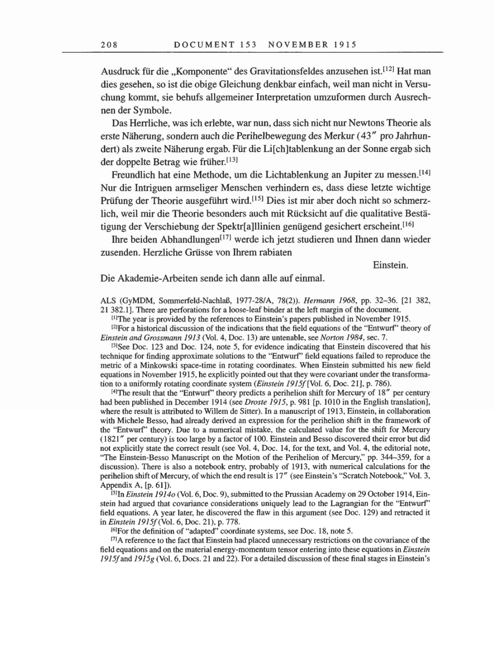 Volume 8, Part A: The Berlin Years: Correspondence 1914-1917 page 208