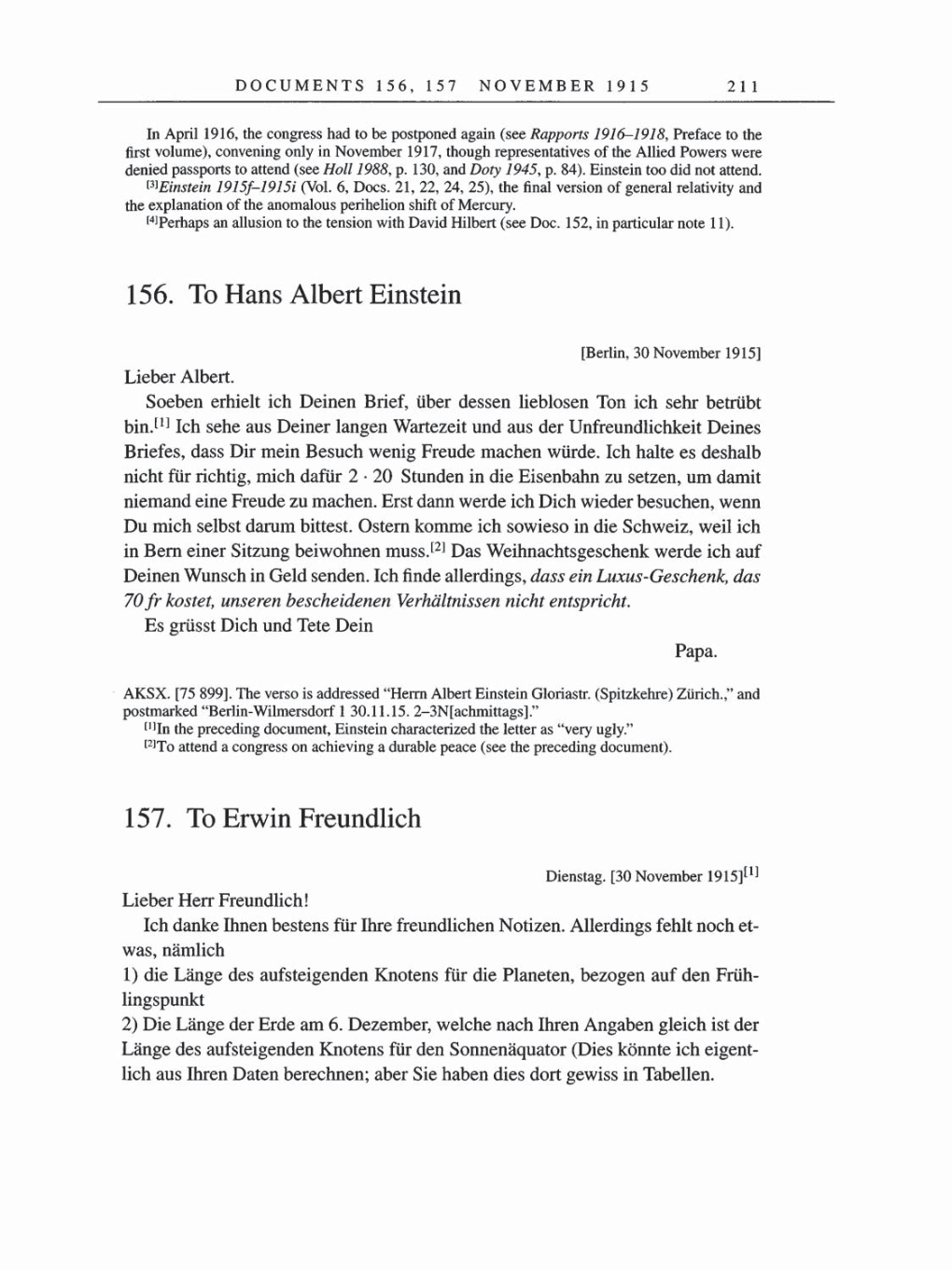 Volume 8, Part A: The Berlin Years: Correspondence 1914-1917 page 211