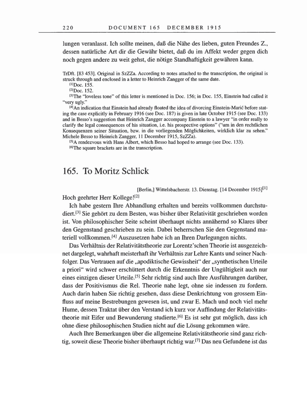 Volume 8, Part A: The Berlin Years: Correspondence 1914-1917 page 220