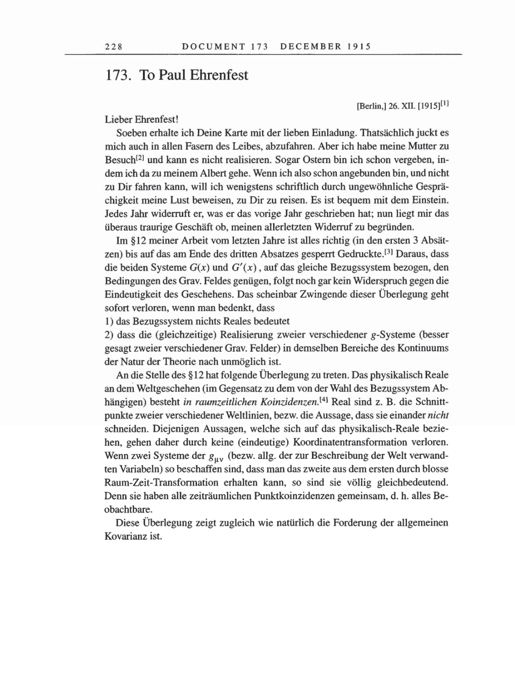 Volume 8, Part A: The Berlin Years: Correspondence 1914-1917 page 228