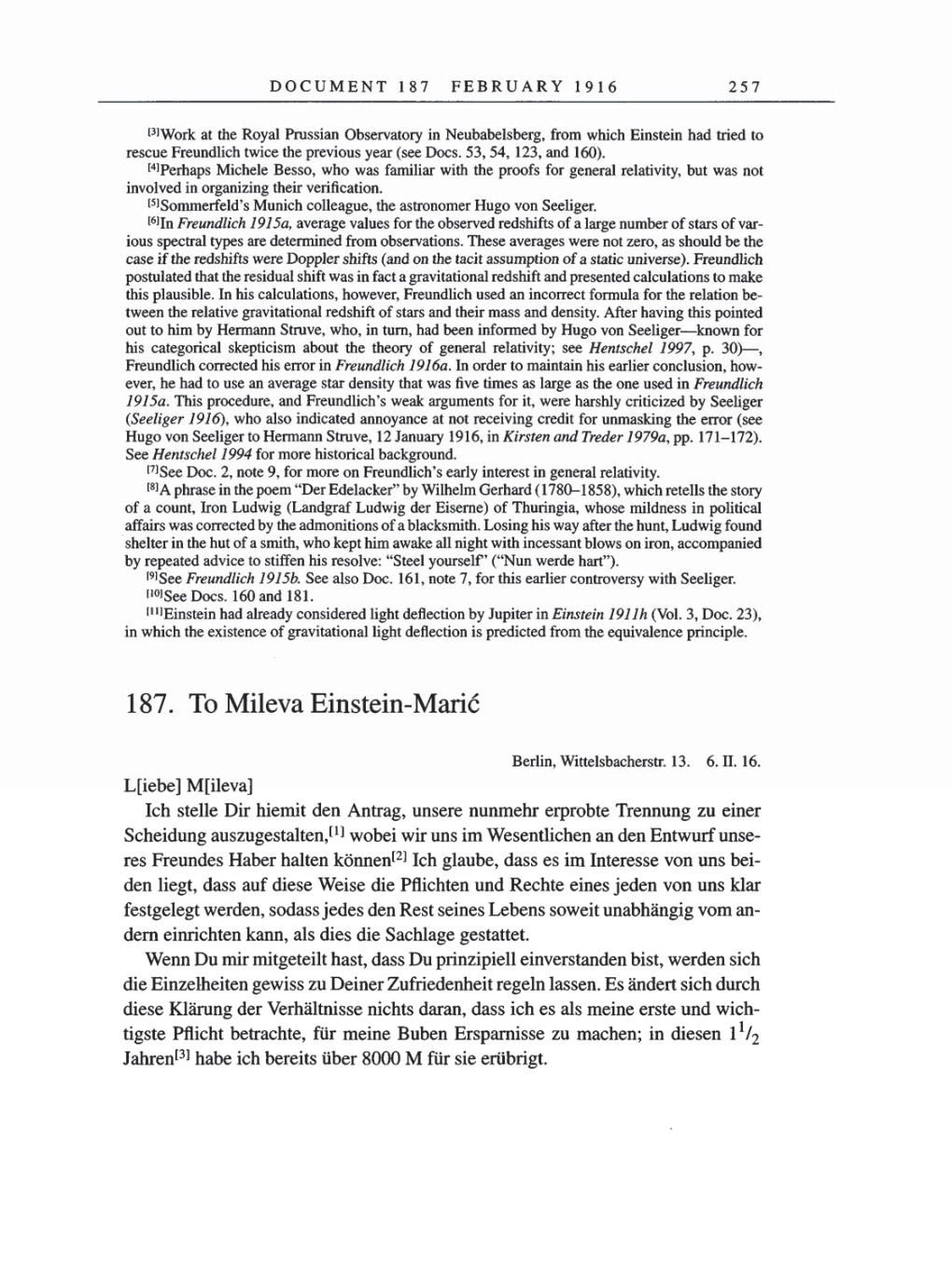 Volume 8, Part A: The Berlin Years: Correspondence 1914-1917 page 257