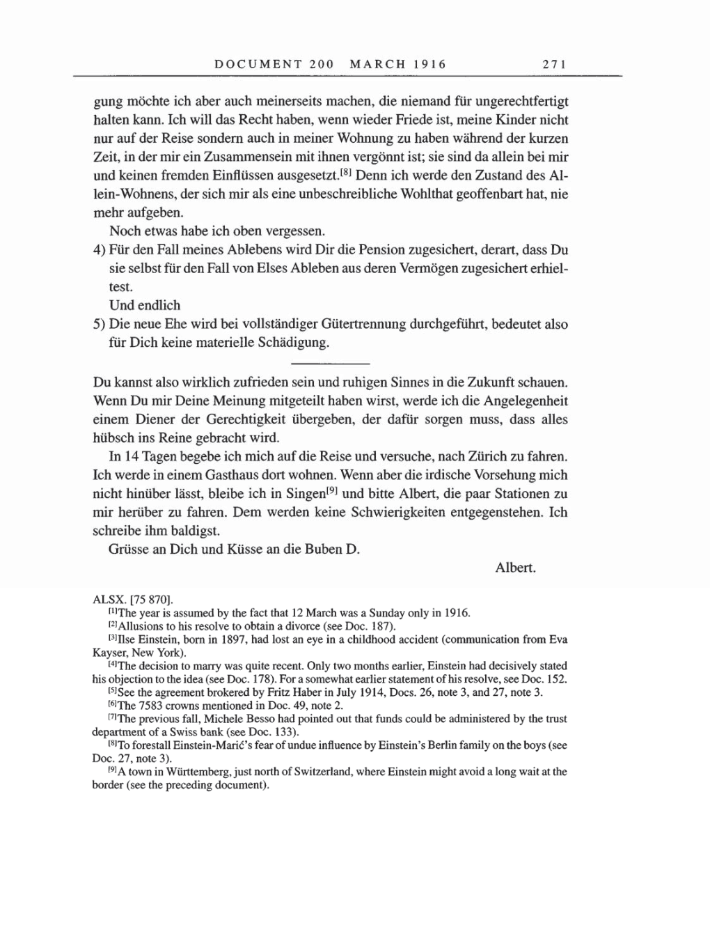 Volume 8, Part A: The Berlin Years: Correspondence 1914-1917 page 271