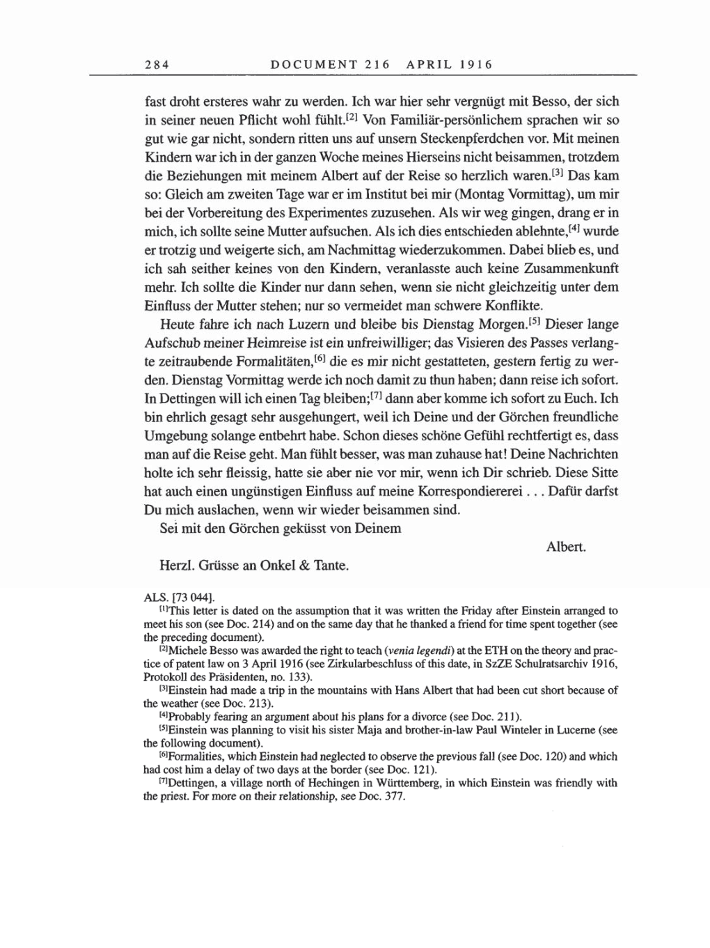 Volume 8, Part A: The Berlin Years: Correspondence 1914-1917 page 284