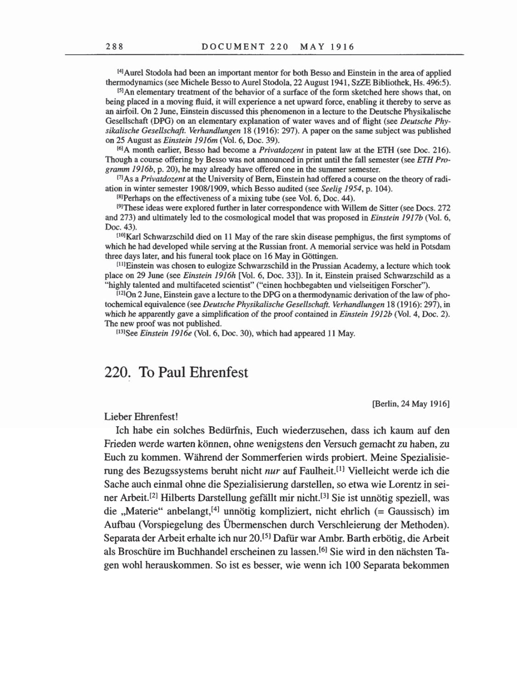 Volume 8, Part A: The Berlin Years: Correspondence 1914-1917 page 288