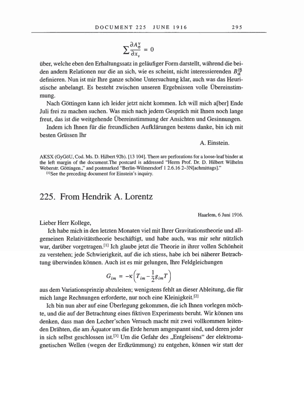 Volume 8, Part A: The Berlin Years: Correspondence 1914-1917 page 295