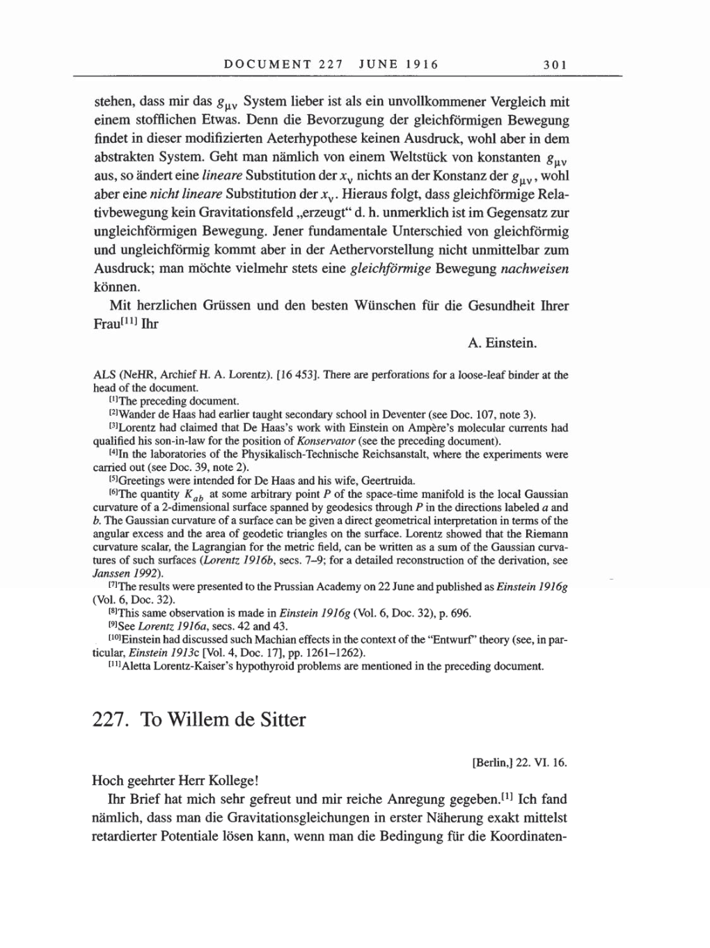 Volume 8, Part A: The Berlin Years: Correspondence 1914-1917 page 301