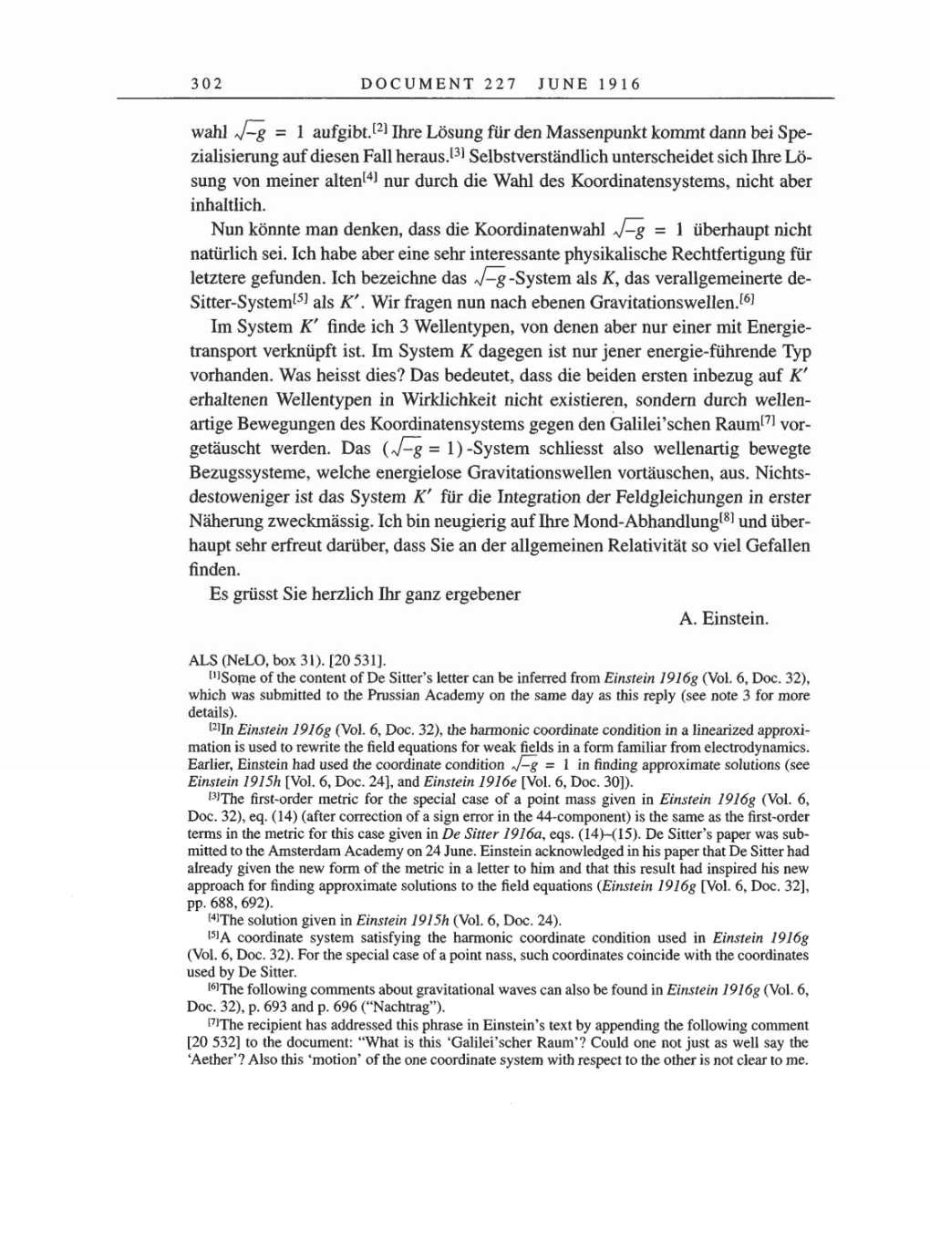 Volume 8, Part A: The Berlin Years: Correspondence 1914-1917 page 302