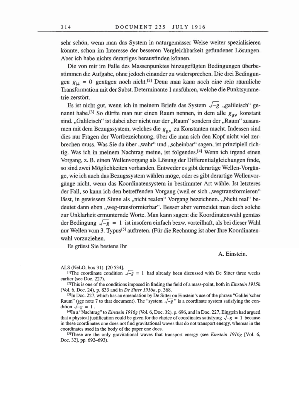 Volume 8, Part A: The Berlin Years: Correspondence 1914-1917 page 314