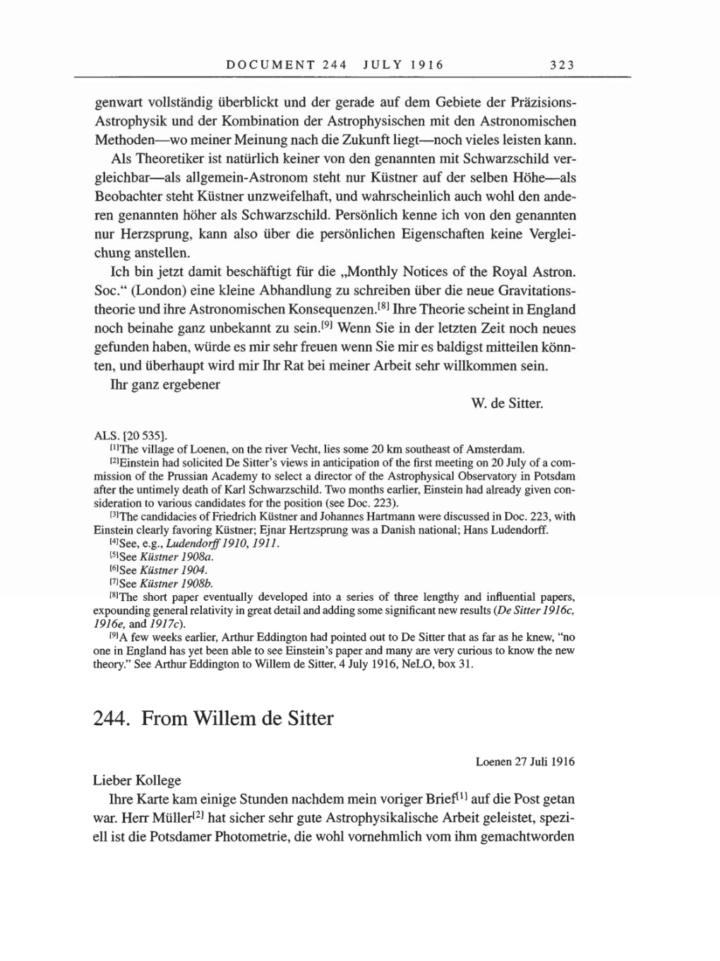 Volume 8, Part A: The Berlin Years: Correspondence 1914-1917 page 323