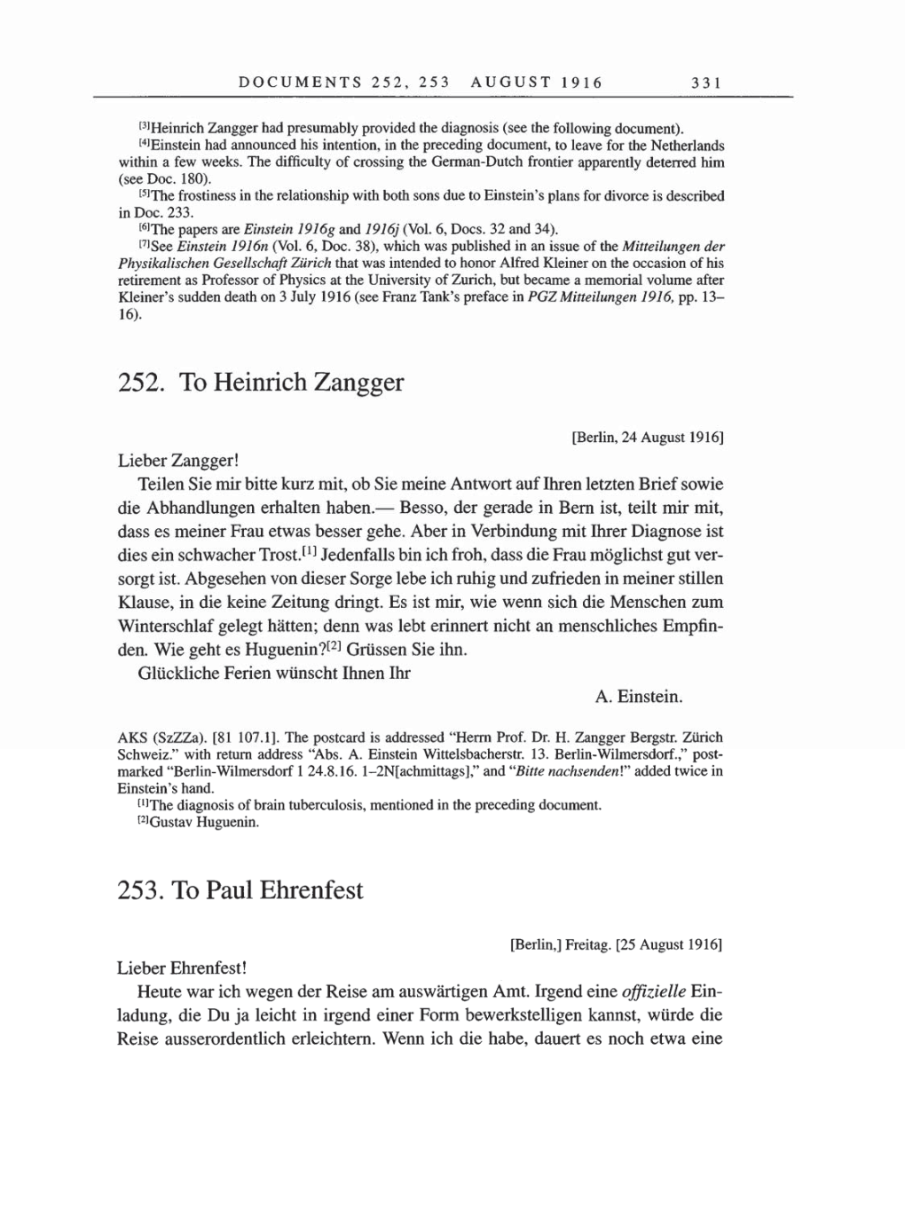 Volume 8, Part A: The Berlin Years: Correspondence 1914-1917 page 331