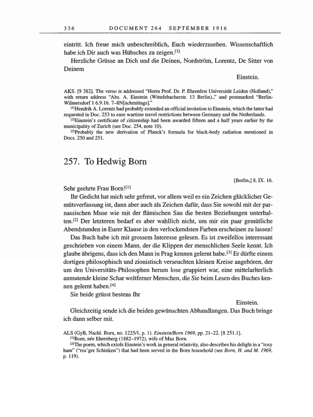 Volume 8, Part A: The Berlin Years: Correspondence 1914-1917 page 336