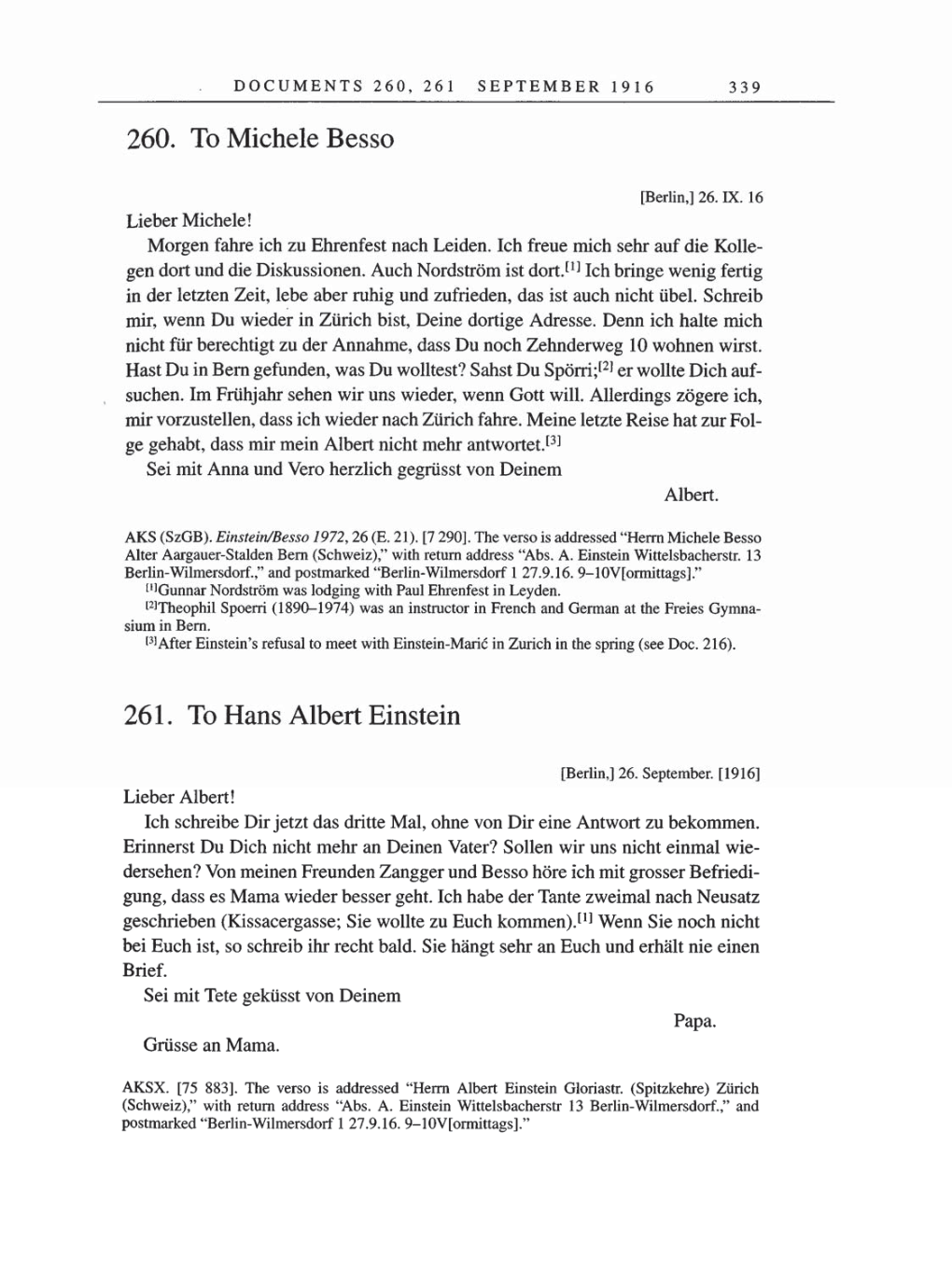 Volume 8, Part A: The Berlin Years: Correspondence 1914-1917 page 339