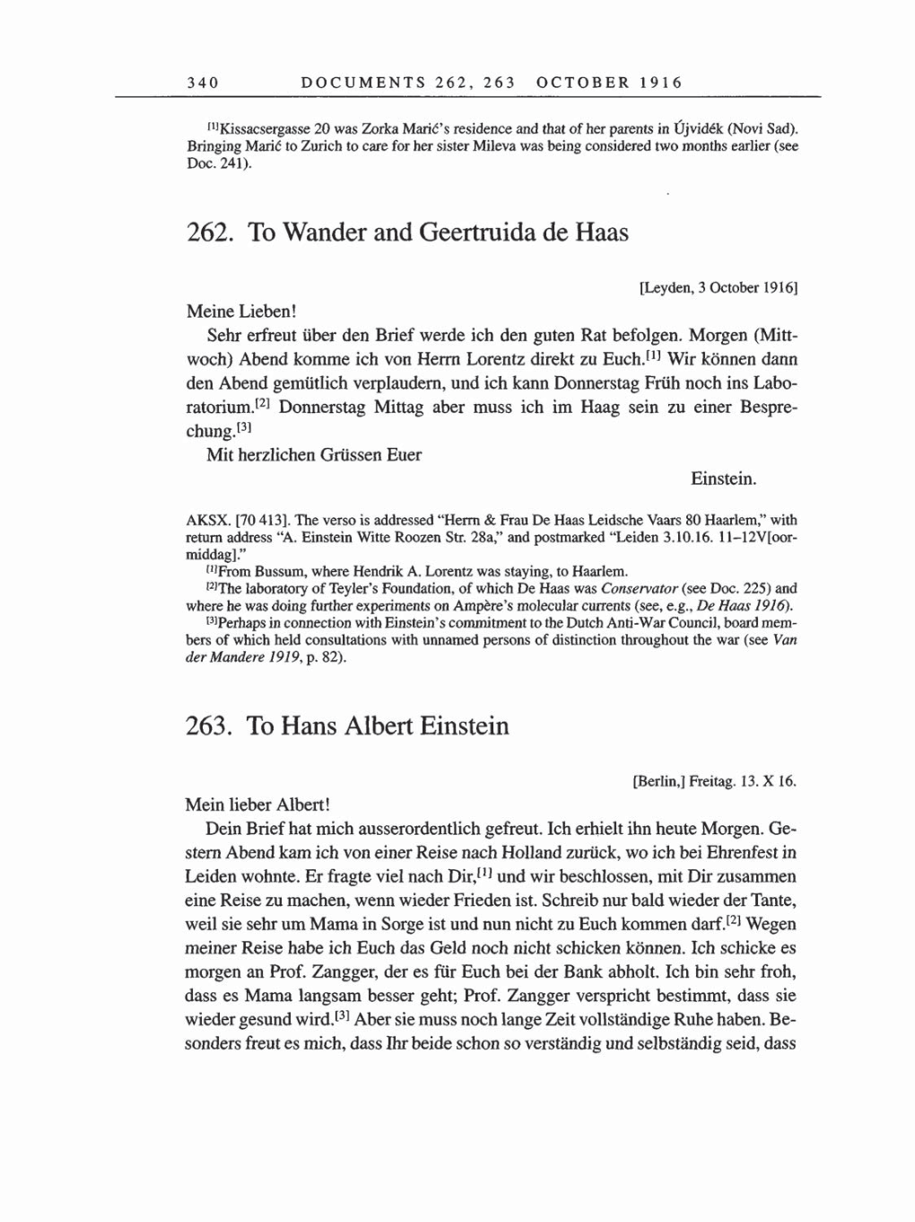 Volume 8, Part A: The Berlin Years: Correspondence 1914-1917 page 340