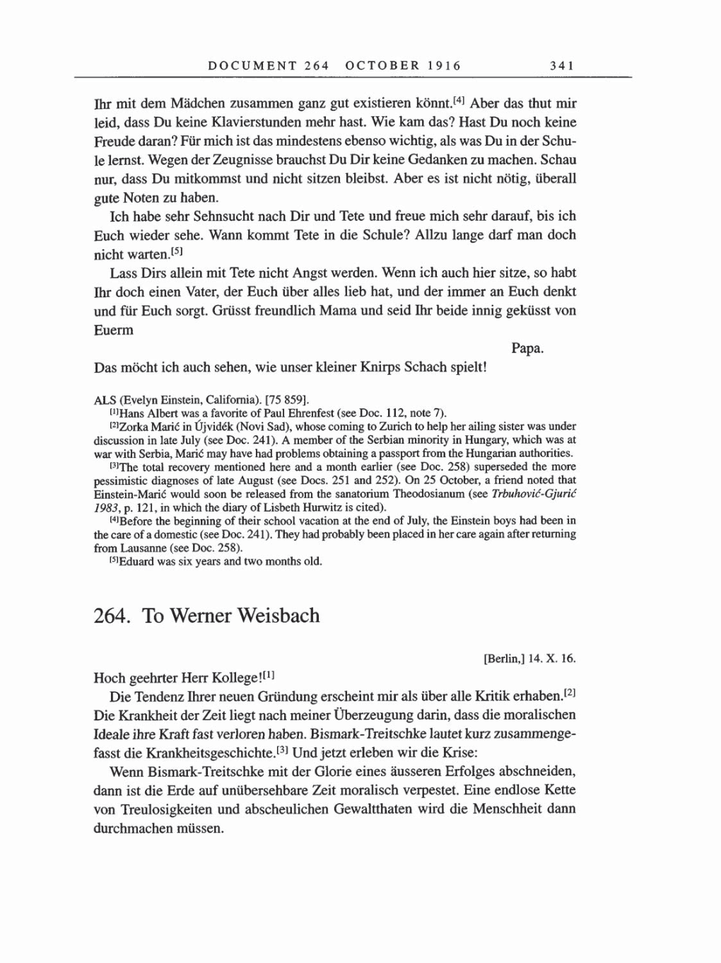 Volume 8, Part A: The Berlin Years: Correspondence 1914-1917 page 341