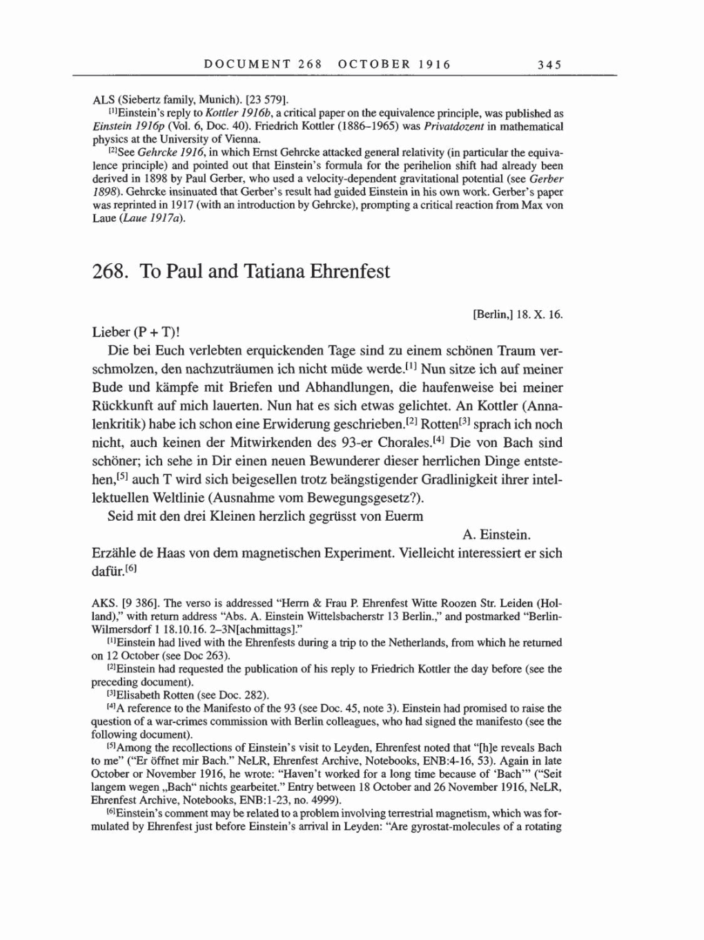 Volume 8, Part A: The Berlin Years: Correspondence 1914-1917 page 345