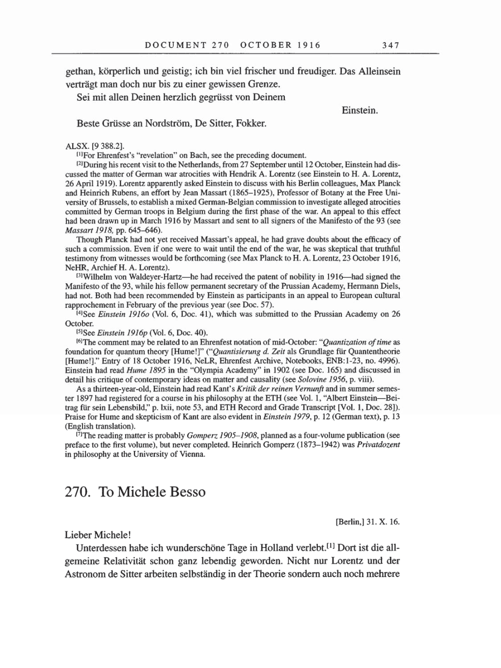 Volume 8, Part A: The Berlin Years: Correspondence 1914-1917 page 347