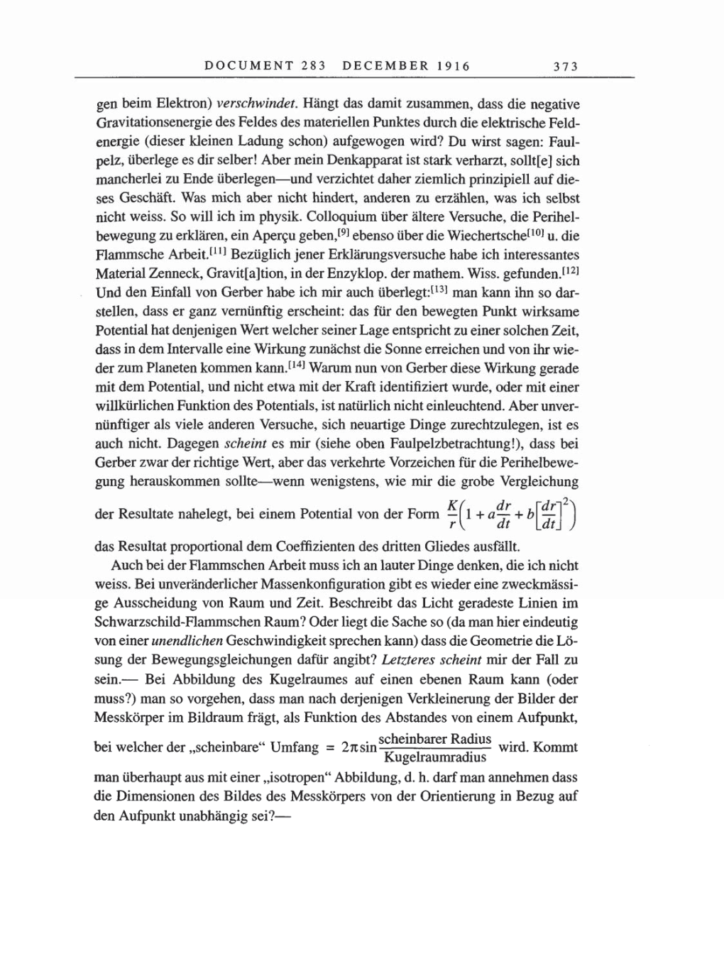 Volume 8, Part A: The Berlin Years: Correspondence 1914-1917 page 373