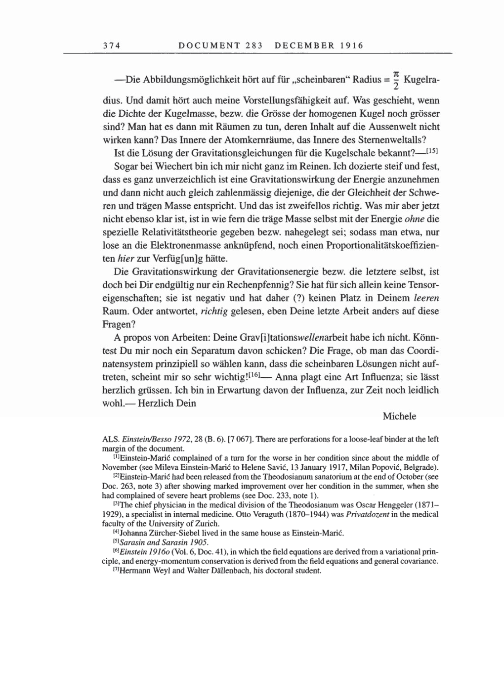 Volume 8, Part A: The Berlin Years: Correspondence 1914-1917 page 374